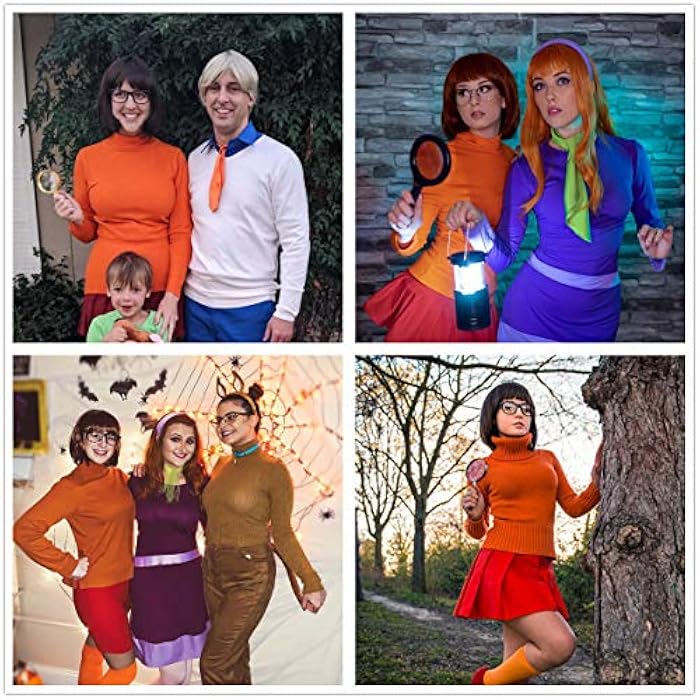 DILLARDS Ruina Brown Velma Wig Short Brown Wigs For Velma Costume Women Girls Straight Brown Bob Wig With Bangs Natural Cute Wigs For Daily Costume Party R021Br - Image 5